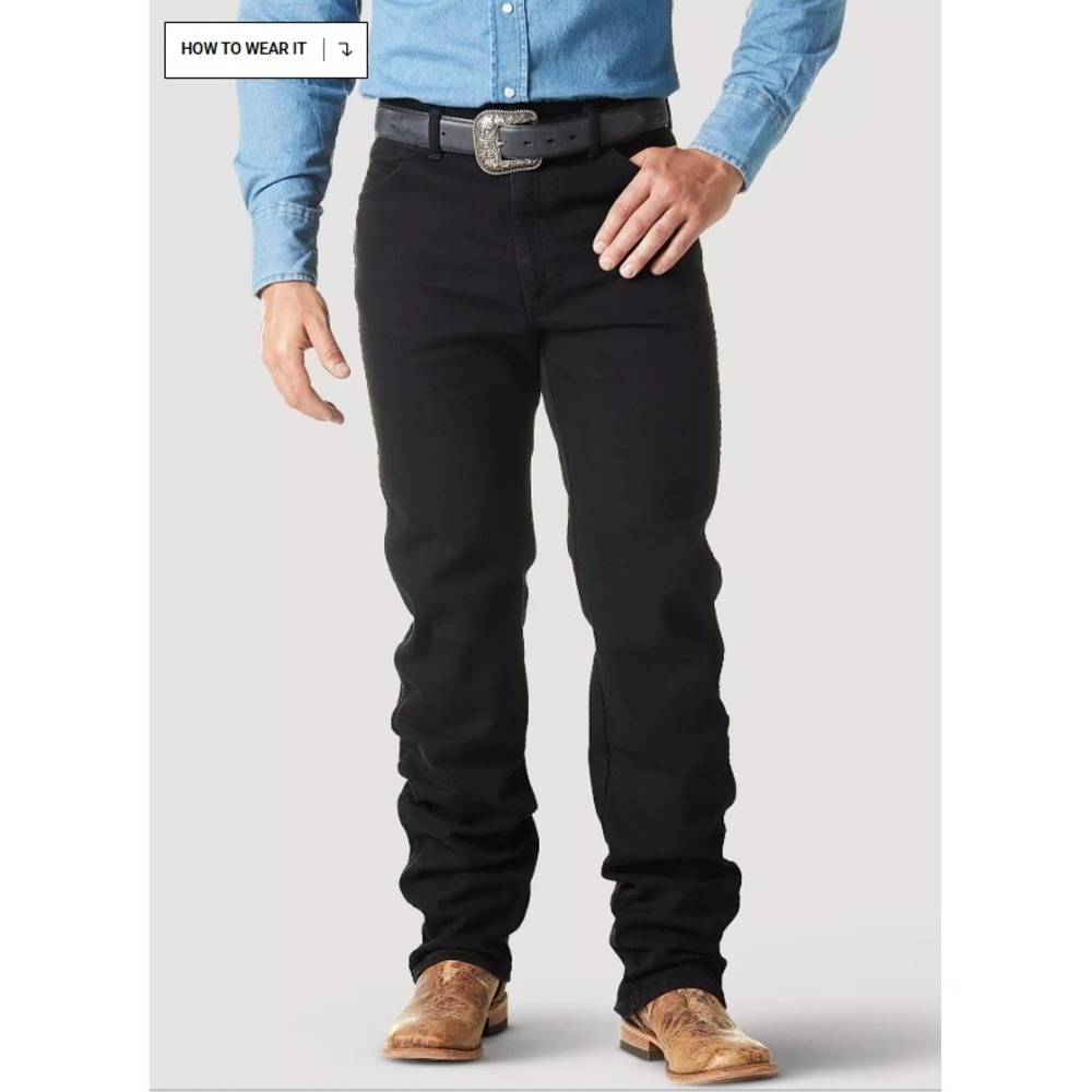 Wrangler Mens Workwear Cowboy Cut Original Fit Jeans Black 40x32 NWT